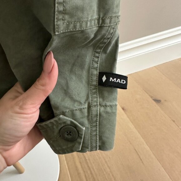 Madness Print Utility Cotton Jacket – Green Khaki | Size Small - Picture 4 of 10